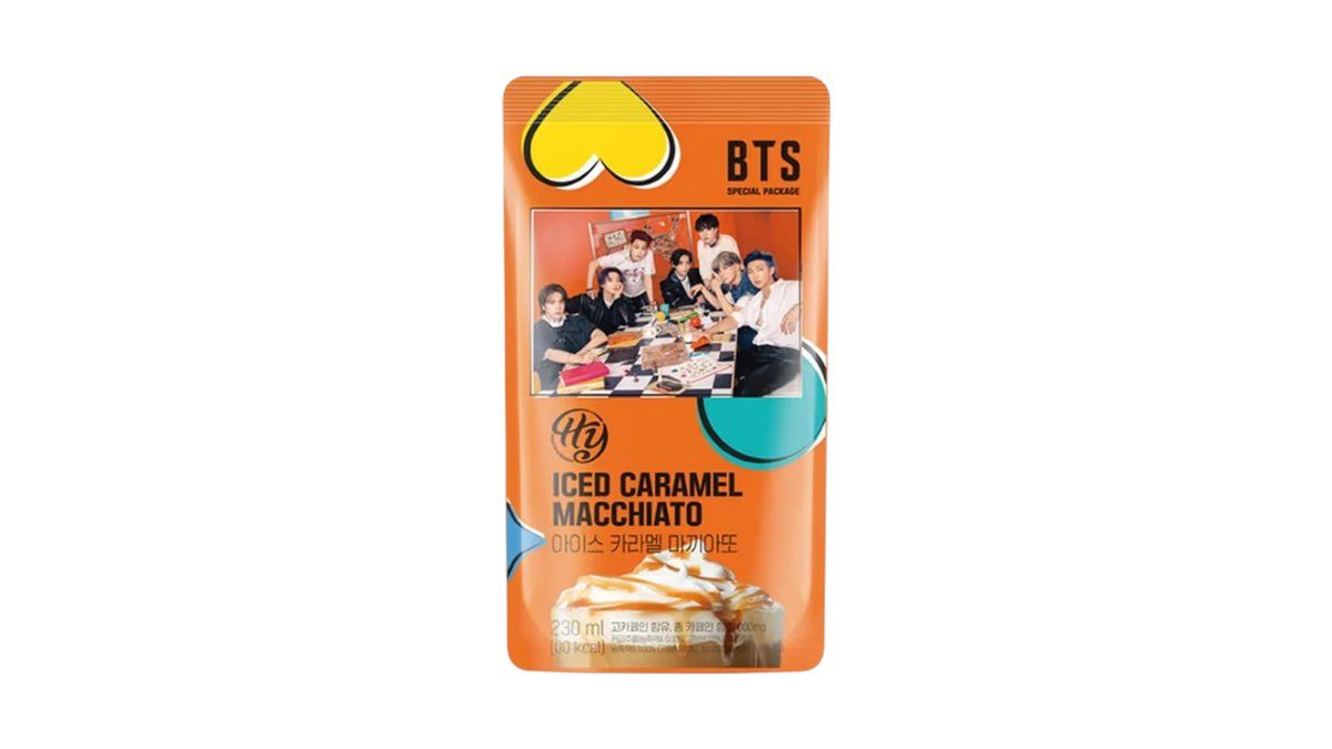 BTS Iced Caramel Macchiato + ice cup