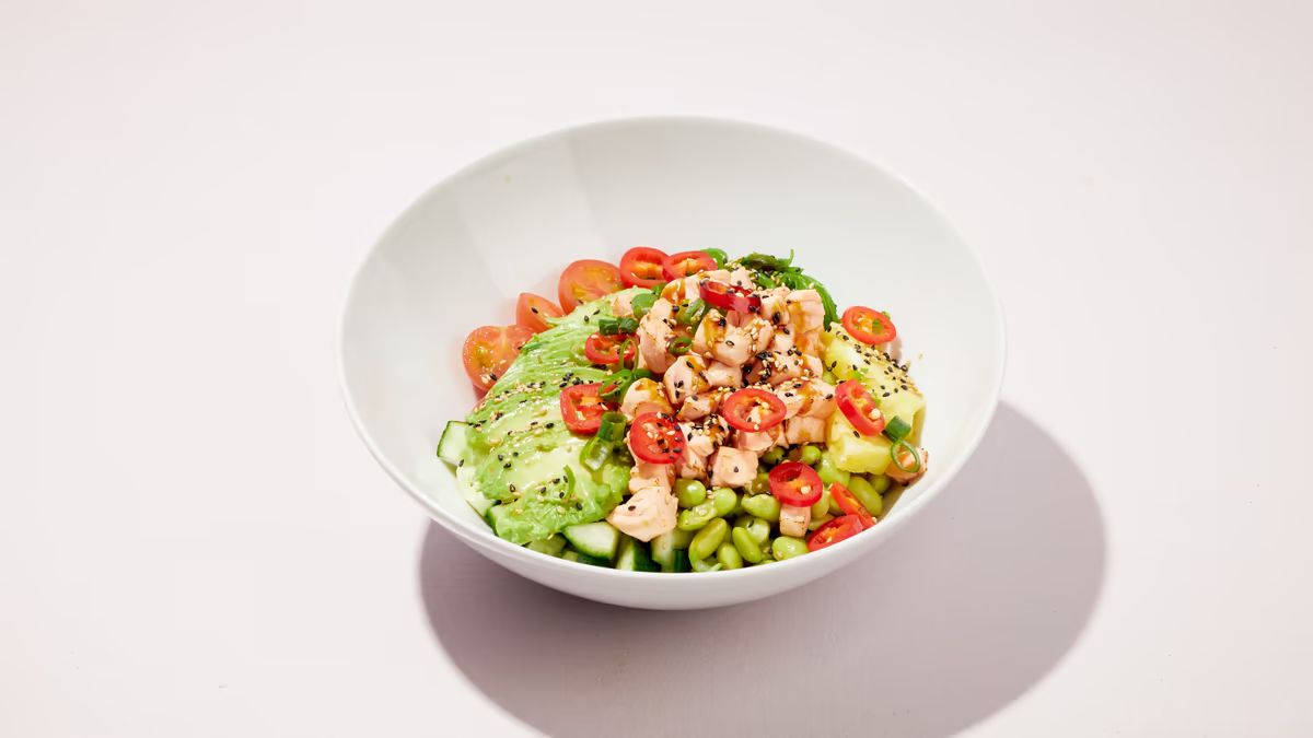 Flamed Salmon Avocado Bowl