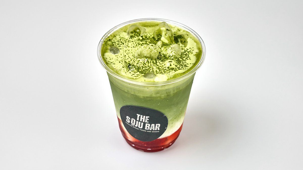 Strawberry Matcha Freddo