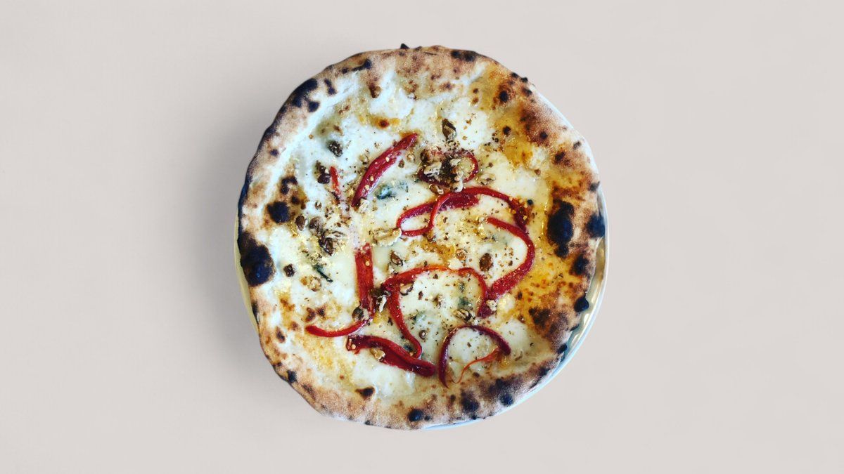 Gorgonzola &roasted red peppers
