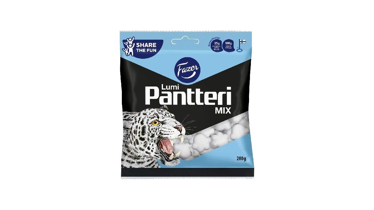 Fazer Lumi Pantteri Mix karkkipussi 280g