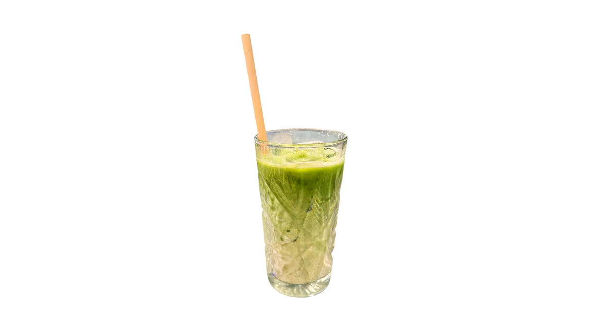 Vanilja matchajäälatte