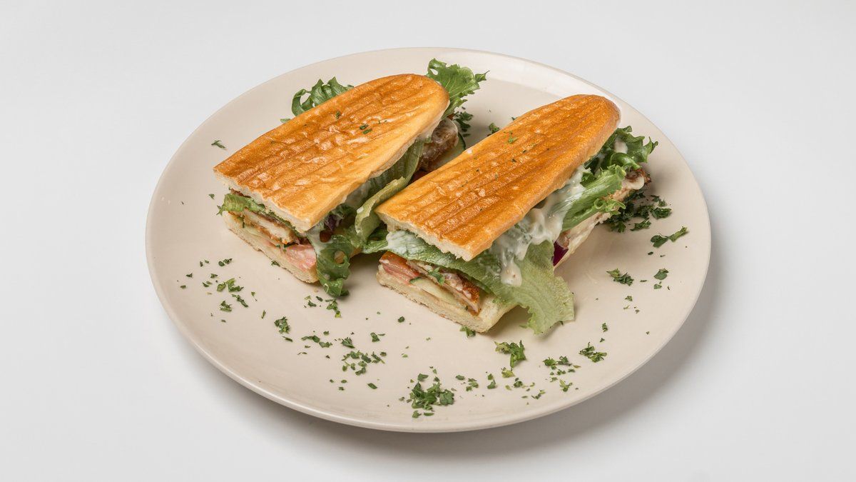 Chicken cheese escalope sandwich