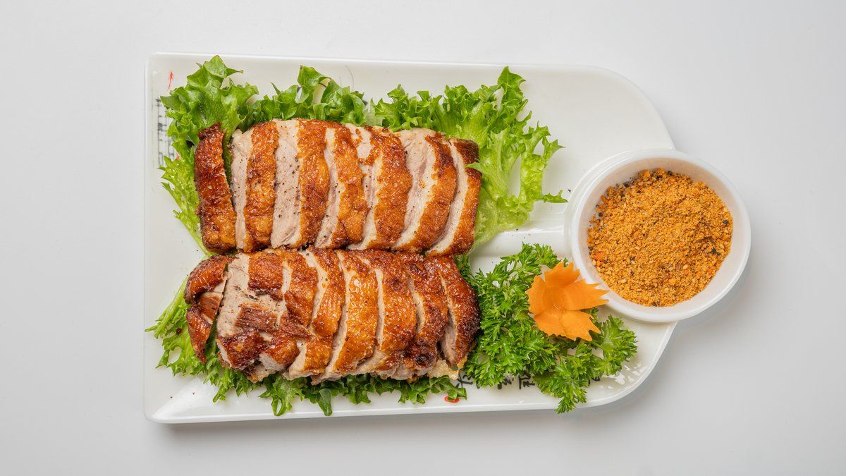 Deep fried duck with sweet and sour sauce