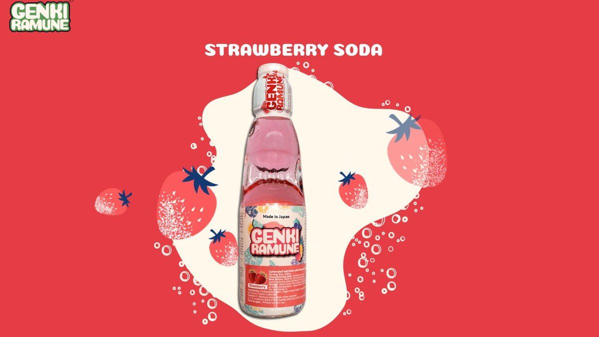 Genki Ramune - Strawberry