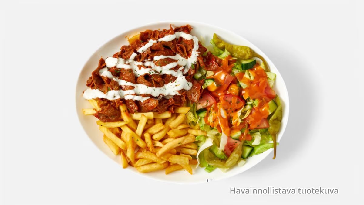 Kebab valitsemallasi lisukkeella