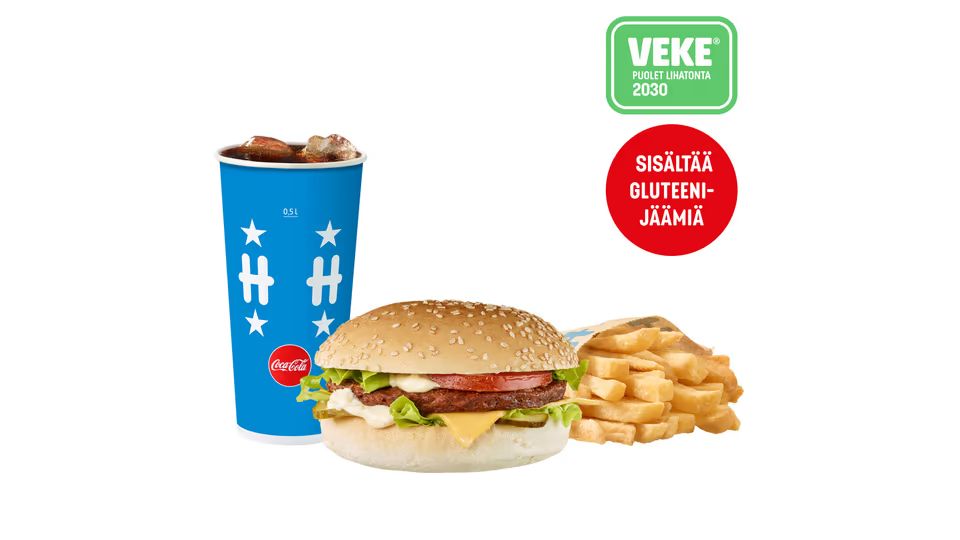 VEKE®-pikkujättikasvis gl. sämpylällä Iso ateria