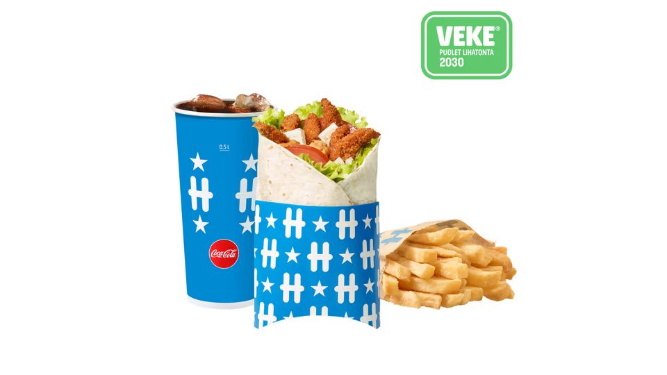 Iso VEKE®-soijatortilla-ateria