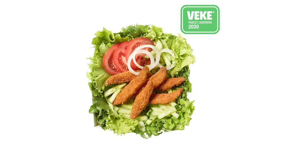 Lämmin VEKE®-soijatikkusalaatti