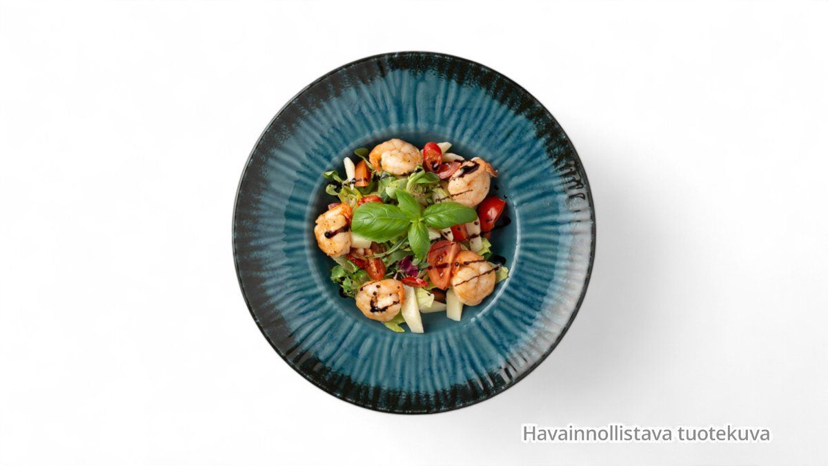Insalata salmone e gamberi
