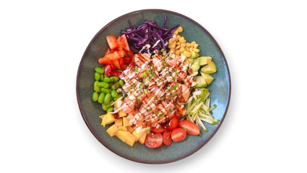 B2. Grillattu lohi poke