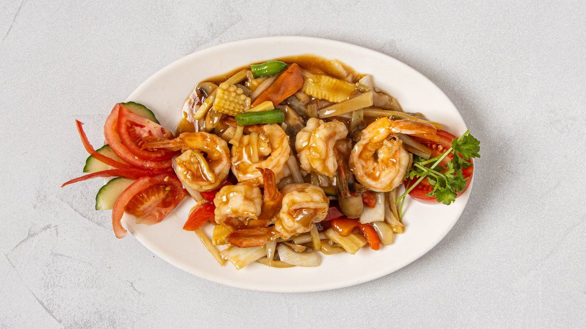 Jättikatkarapuja Chop Suey
