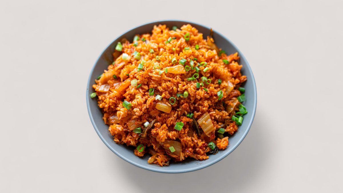 Fried rice with kimchi and beef
