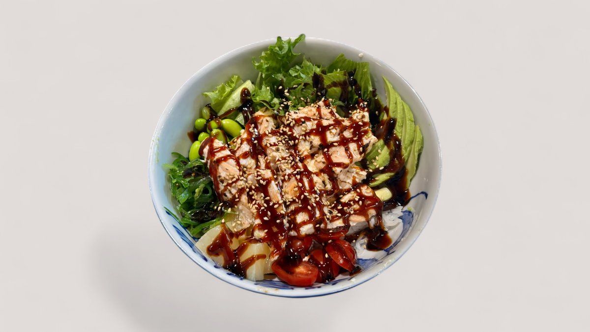 Poke Bowl Salmon (flamed salmon)