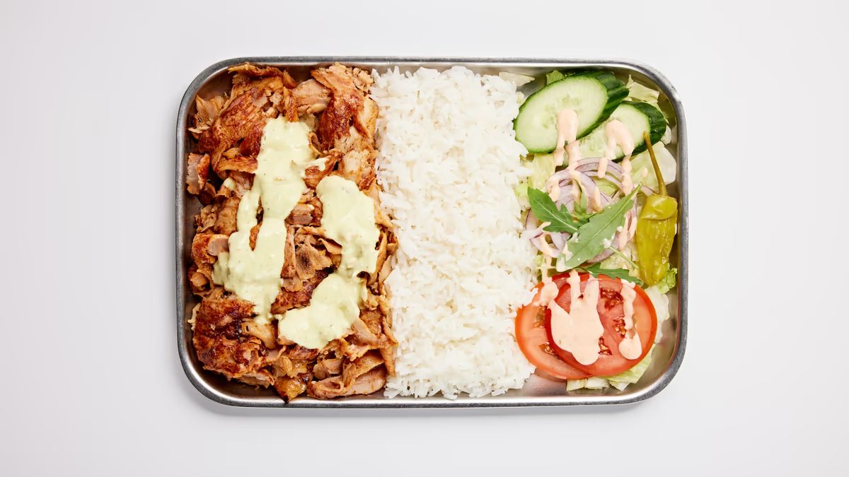 Kanakebab riisillä