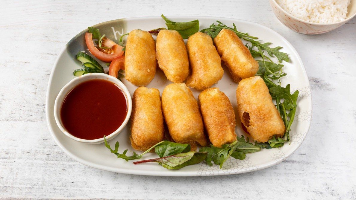 Friteerattua tofua