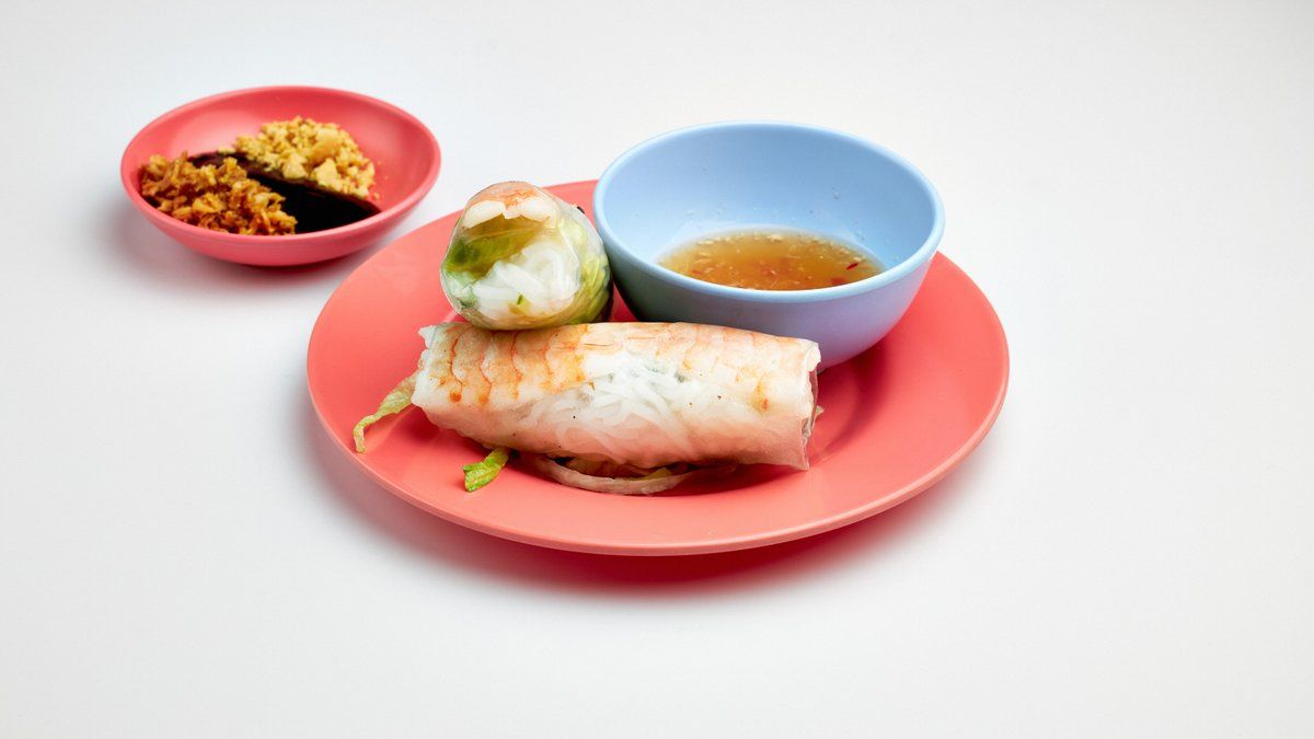 Shrimp + avocado summer rolls