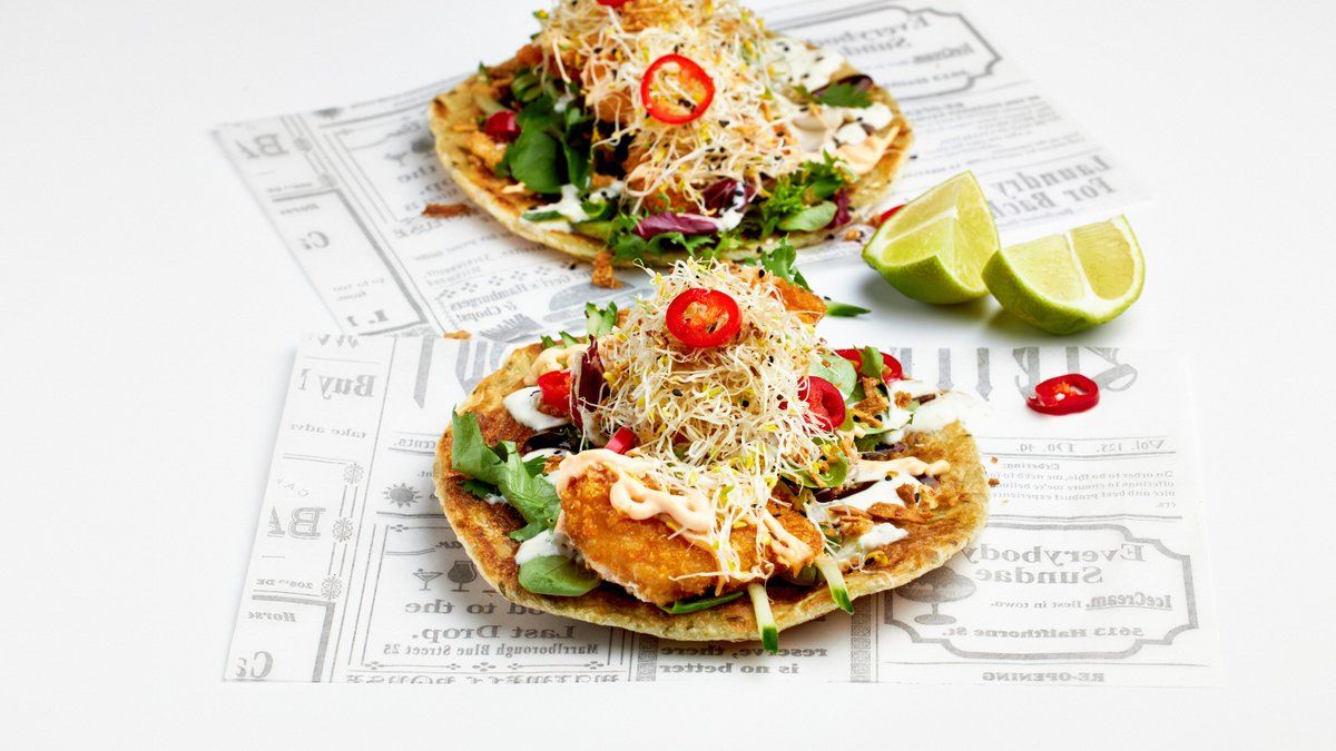 Shanghai taco with crispy fish