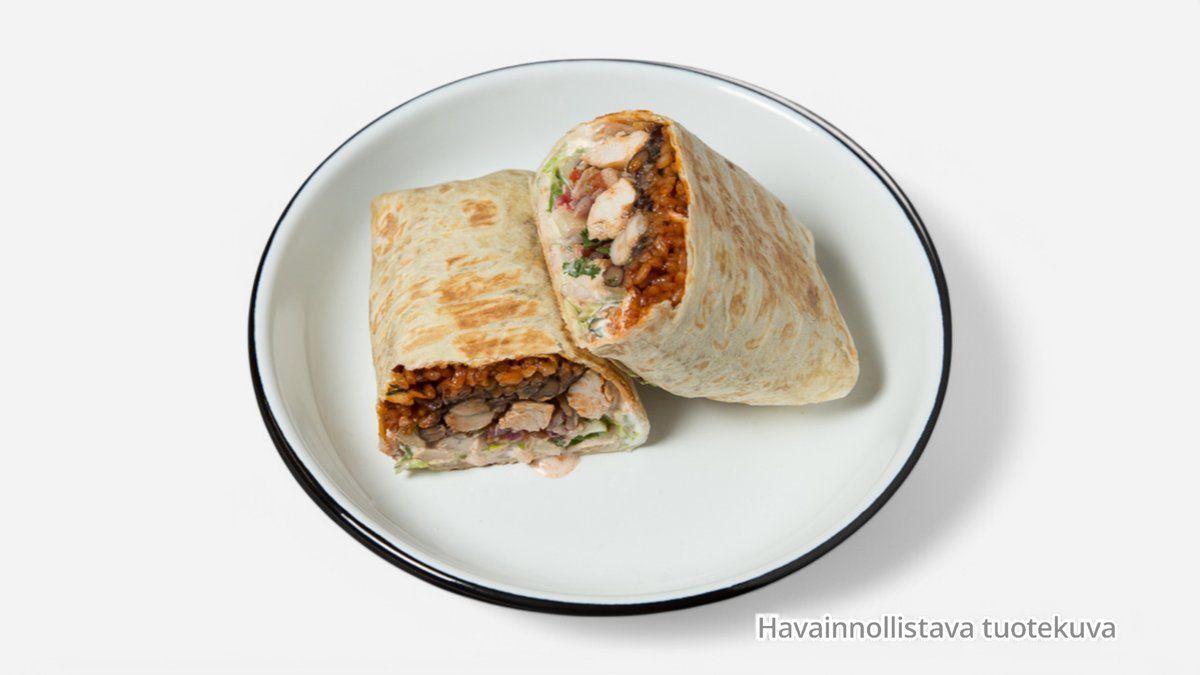 LOUNAS: Fresh chicken burrito + juoma