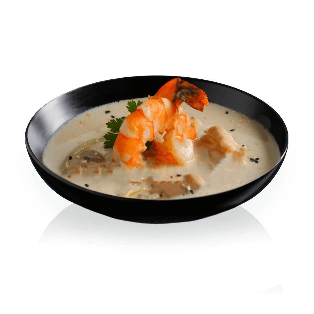 Tom Kha kuningaskatkarapukeitto