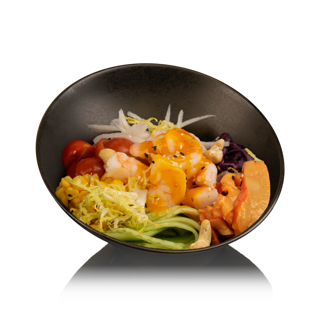 Poke Bowl Kuningaskatkarapu