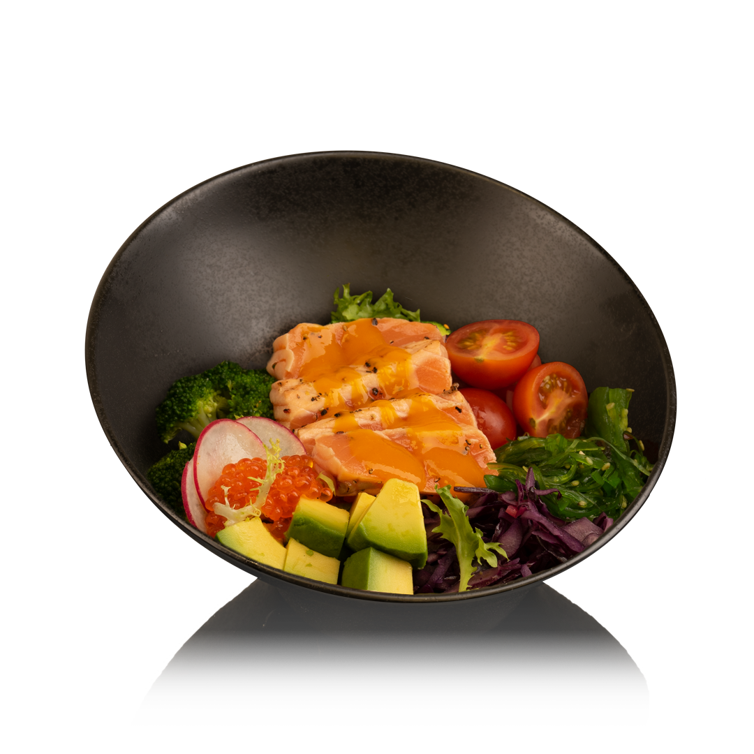 Poke Bowl lohen kanssa