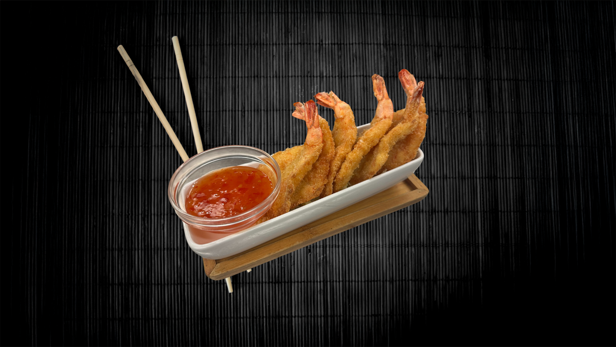 Deep Fried Shrimps (6pcs) / Friteerattuja Katkarapuja (6kpl) / 凤尾虾 (6个)