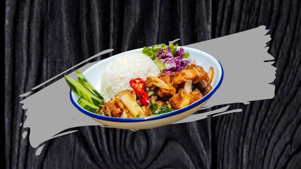 48. Pad Ga Prao Moo Korb & Khai Dao 🌶🌶🌶