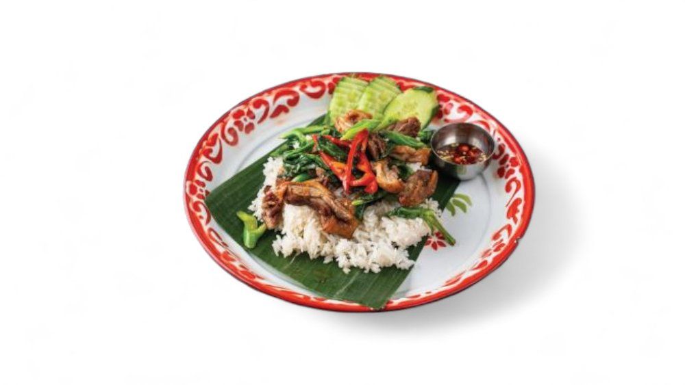 Pad kha nah ped raad khao