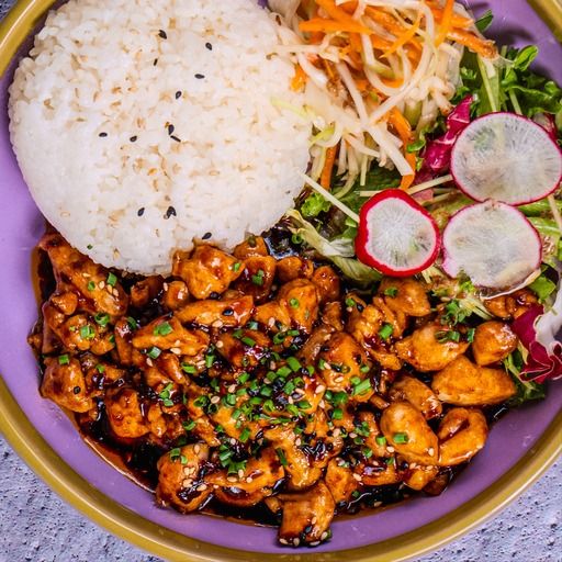 Spicy hot chicken bowl