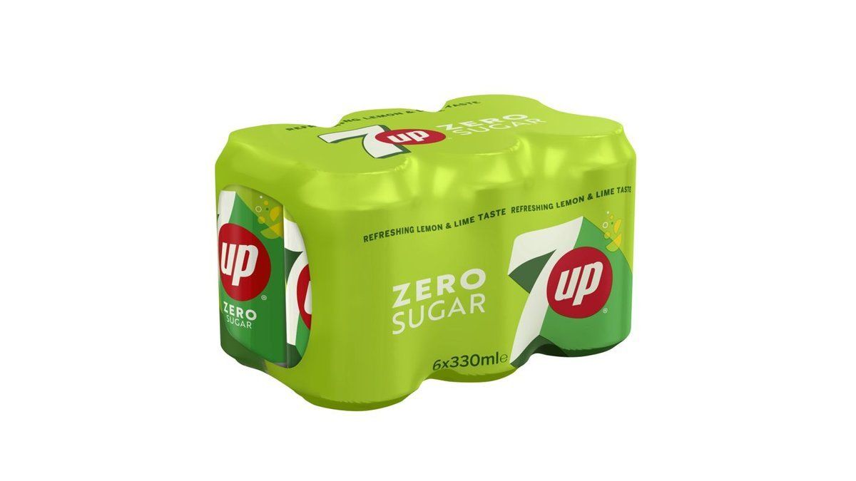 6 x 7UP Zero Sugar virvoitusjuoma 0,33 l