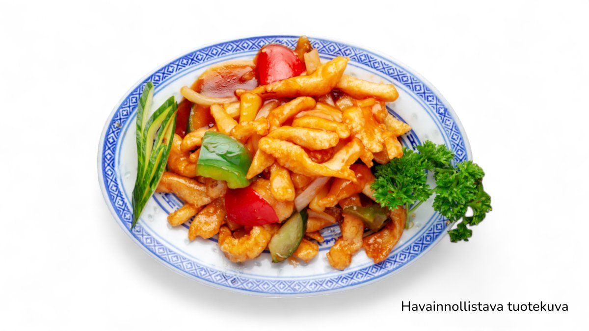 12. Friteerattuja jättirapuja hapanimeläkastikkeessa
