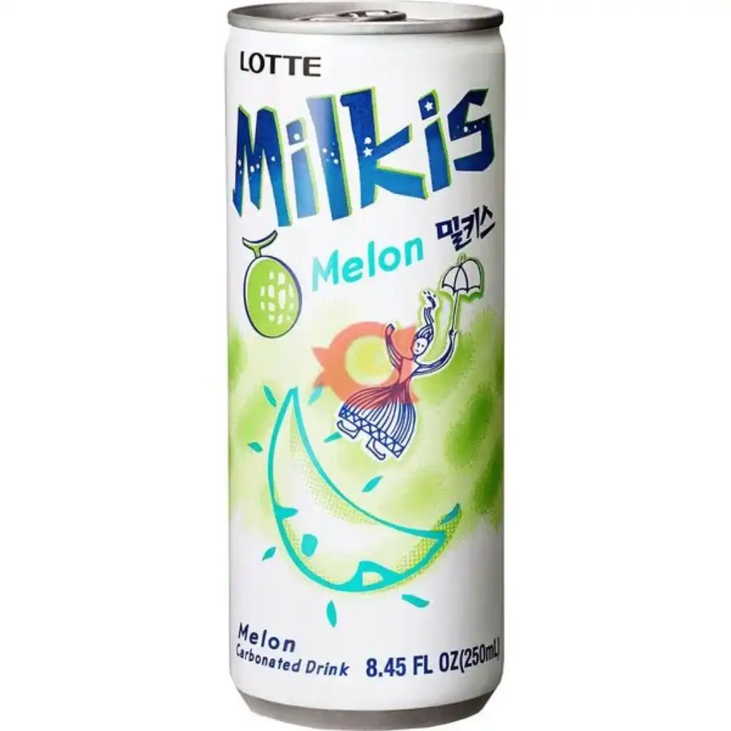 Lotte Milkis Carbonated Soda Drink Melon Flavour, 250ml