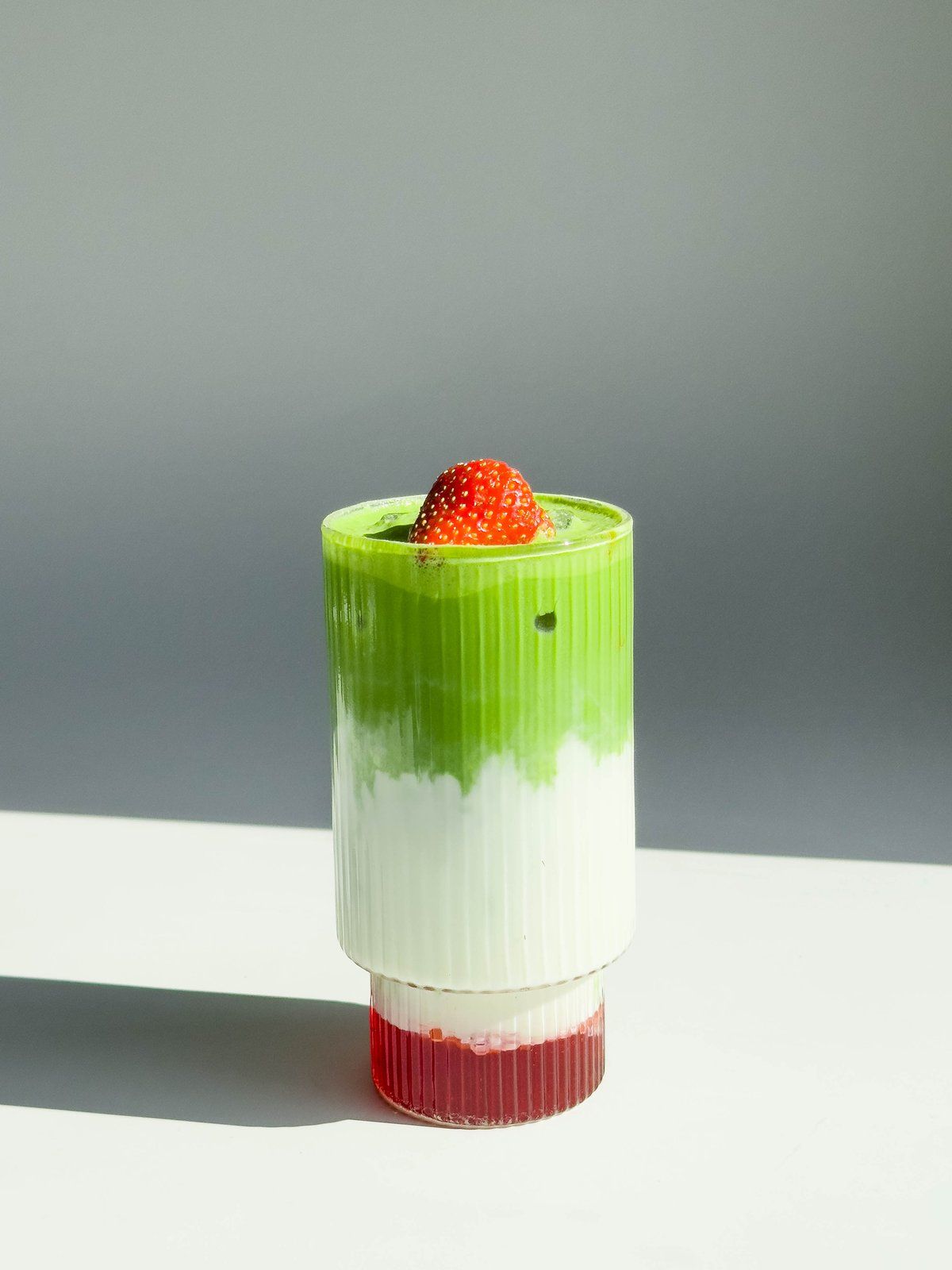 Strawberry Matcha Foam 🍓🧊