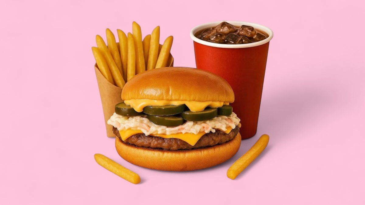 Trio Cheese Burger.Meal