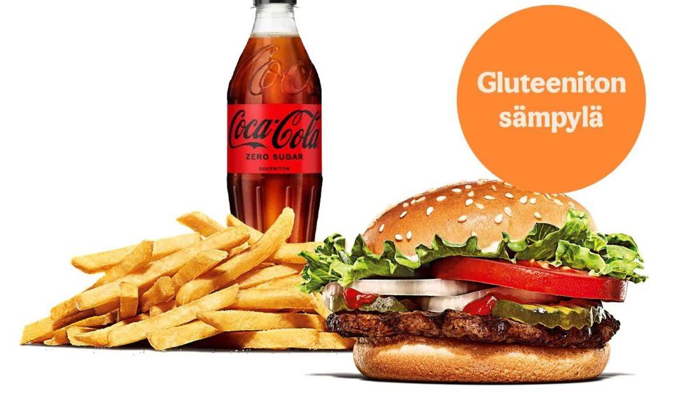 WHOPPER® Jr. gluteenittomalla sämpylällä -iso ateria