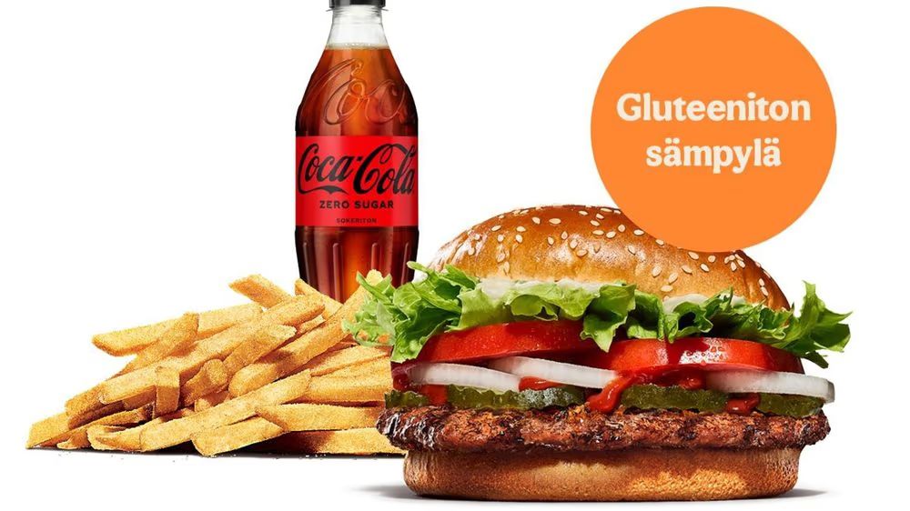 WHOPPER® gluteenittomalla sämpylällä -iso ateria